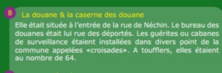 36 Informations sur la douane de Toufflers