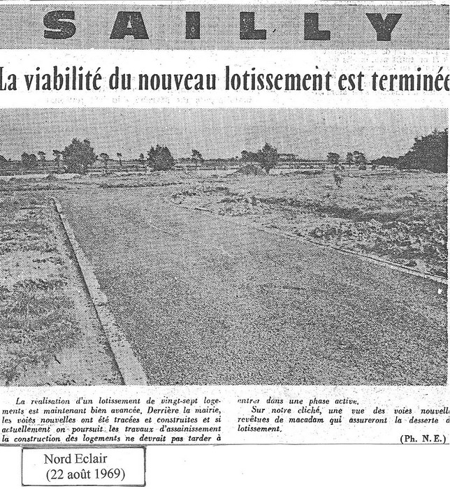 11 Viabilisation du nouveau lotissement (Nord Eclair 22 août 1969)
