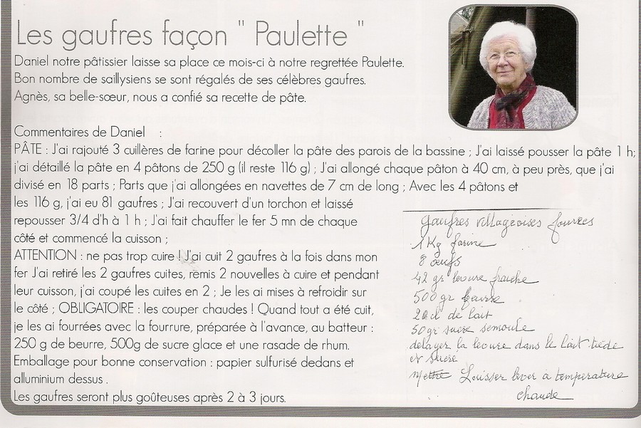 6 Sa fameuse recette de gaufres (BJAS janvier 2011)